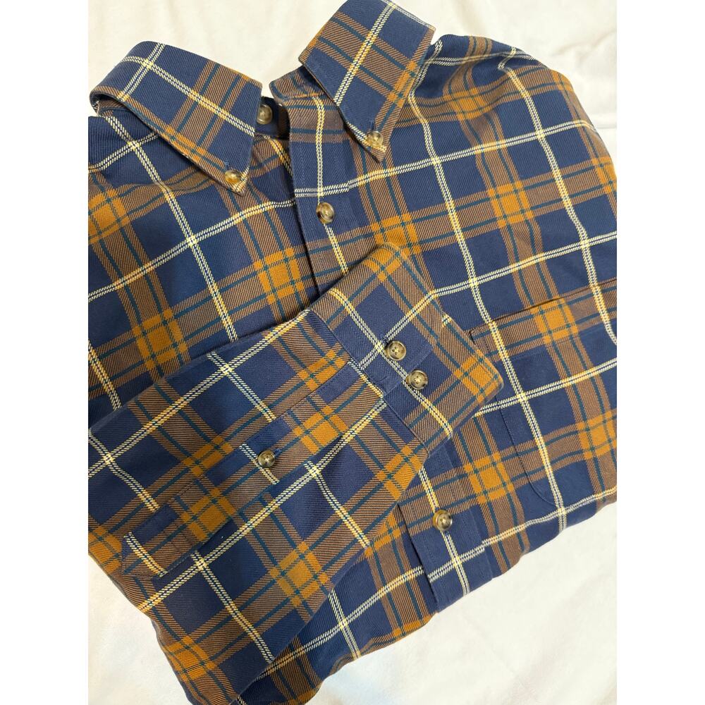 Brooks Brothers Shirt Madison‎ Mens Medium Plaid Long Sleeve 100% Cotton